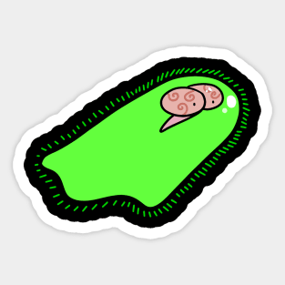 Ghost Brain Alien Sticker